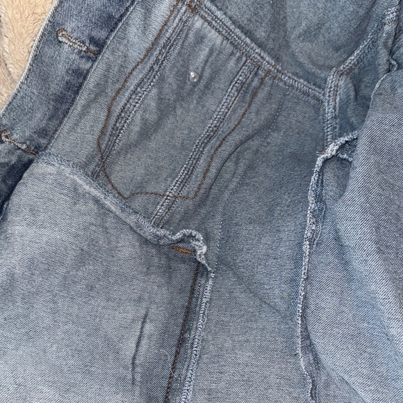 Madden Girl Blue Denim Jacket with Cream Sherpa Lining - Picture 12 of 15